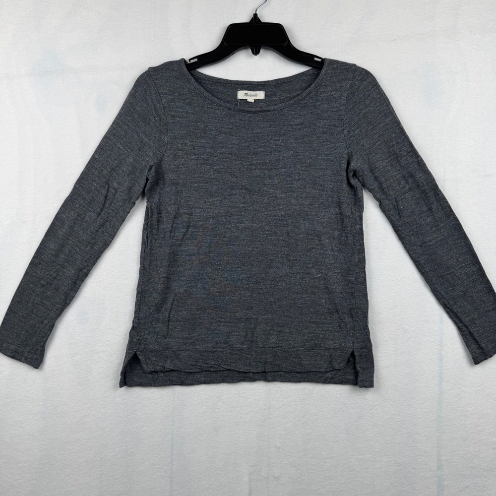 Madewell Womens XXS Long Sleeve Gray Everyday Casual Top Shirt‎
